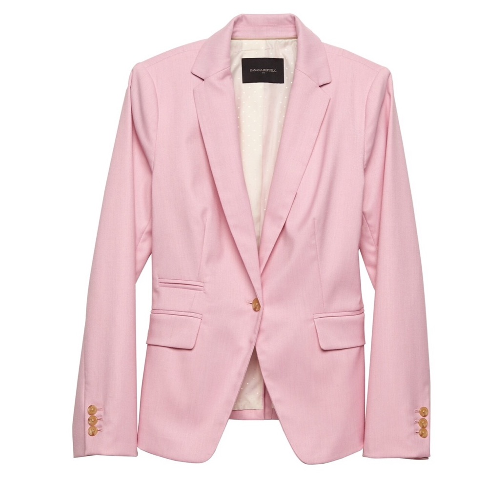 Banana Republic Twill Cutaway Single-Button Blazer - Picture 1 of 3